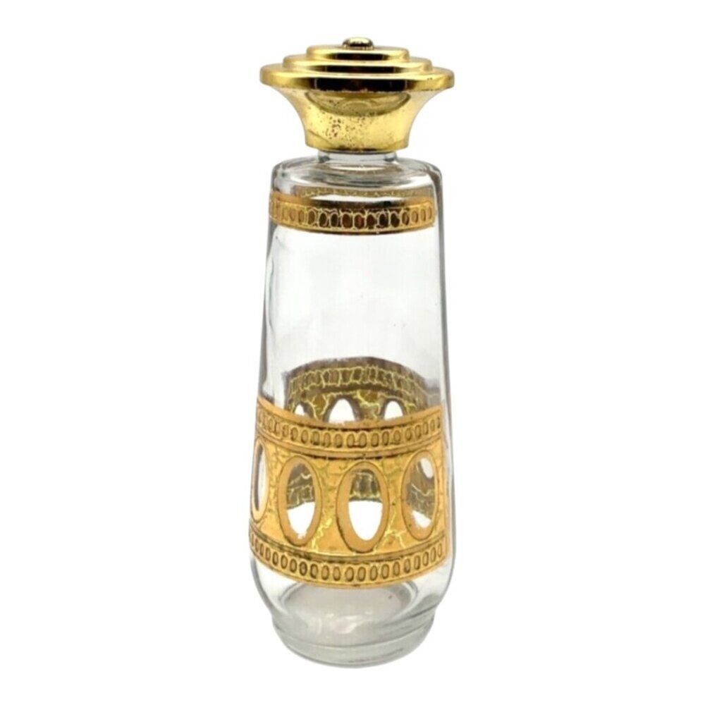 Rare Vintage Culver Antigua 22K Gold Glass Salt Shaker MCM Made in USA